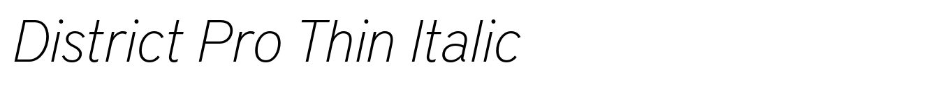 District Pro Thin Italic
